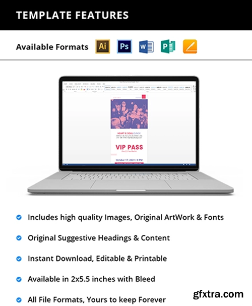 Editable-Vip-Pass-Ticket