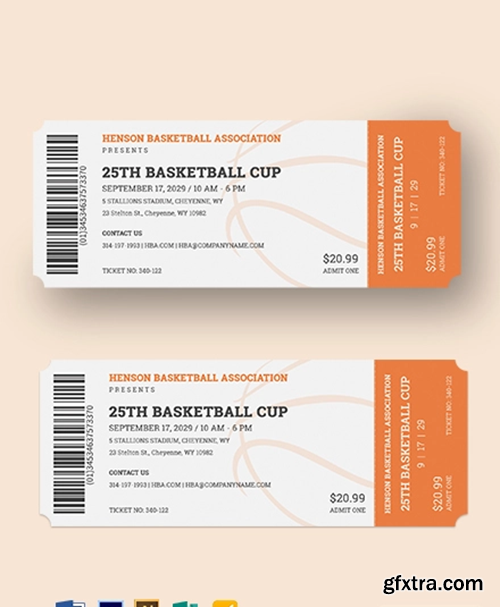 Basketball Ticket Template GFxtra