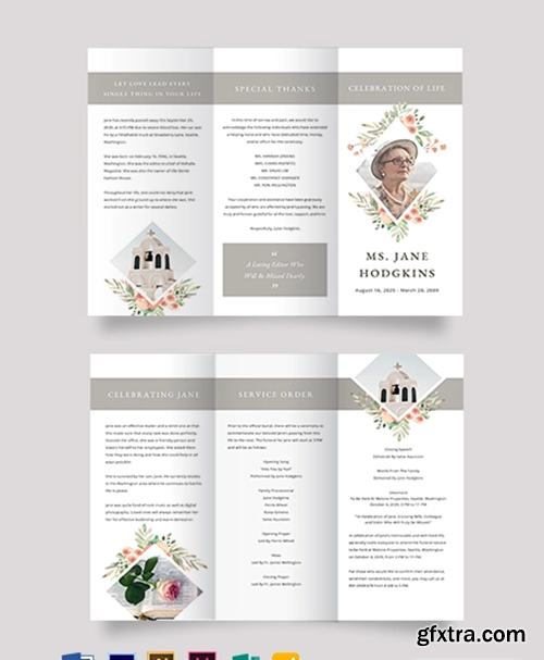 Blank-Life-celebration-Funeral-Tri-Fold-Brochure