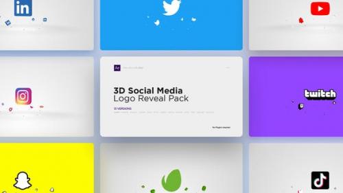 Videohive - 3D Social Media Logo Reveal Pack