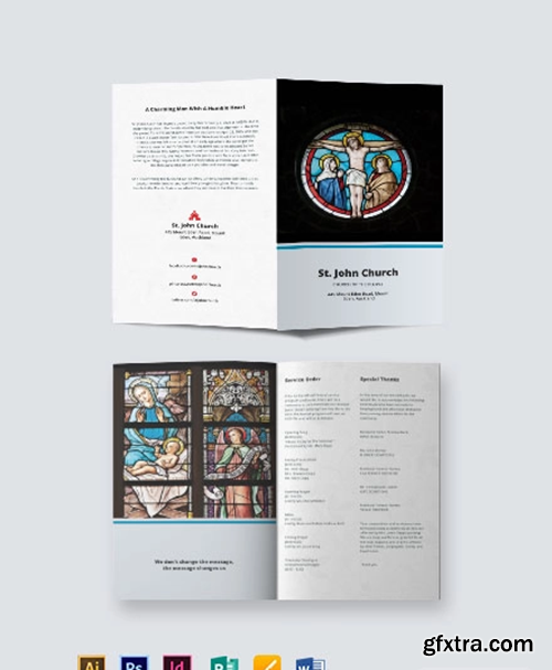 Catholic-Funeral-Mass-Bi-fold-Brochure