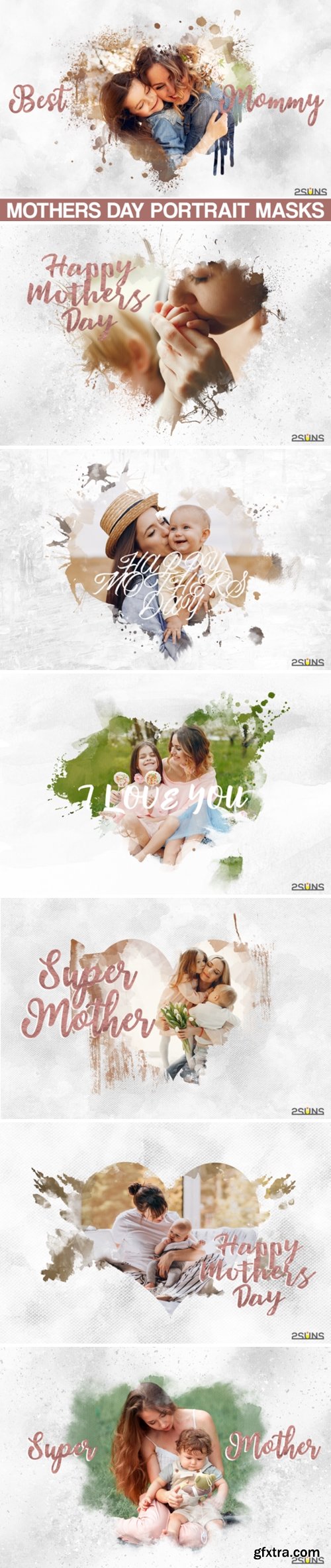 Mothers Day Watercolor Clipping Masks 3914302