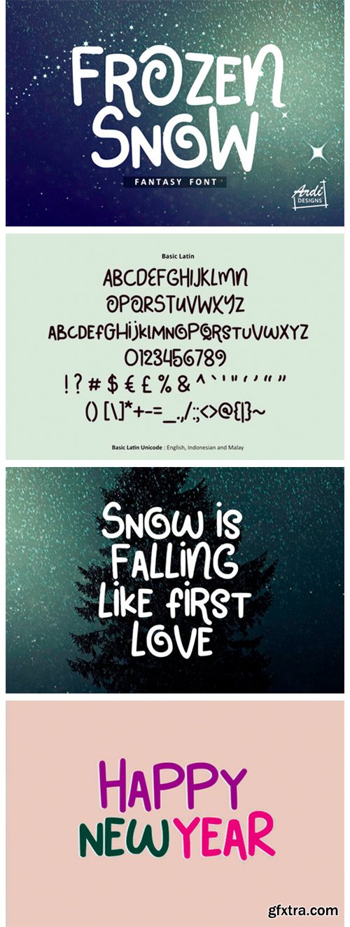 Frozen Snow Font