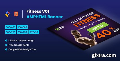 CodeCanyon - Fitness AMPHTML Banners Ads Template v1.0 - 26422325