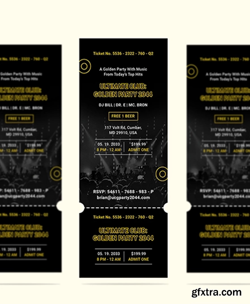 Sample-Golden-Party-Ticket-Invitation