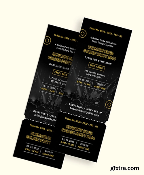 Golden-Party-Ticket-Invitation-Download