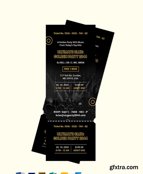 Golden-Party-Ticket-Invitation