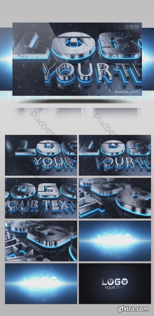 PikBest - Water Drop Metal Texture LOGO Deduction Head AE Template - 1263288