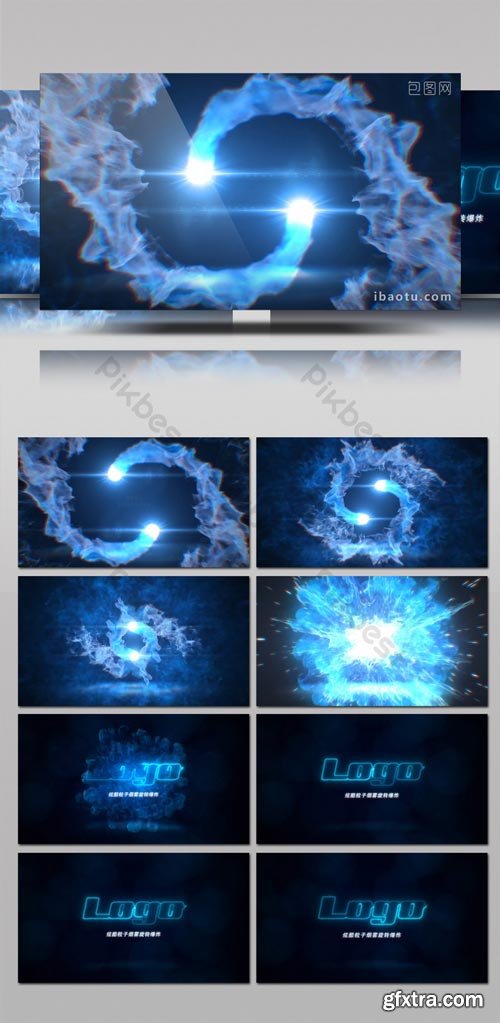 PikBest - Cool particle smoke rotating explosion logo title AE template - 1186458