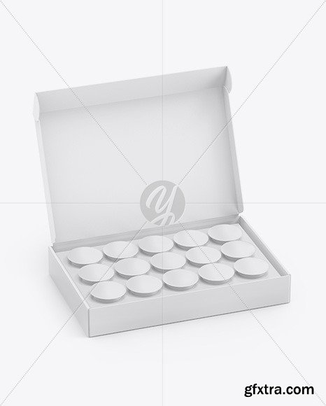 Paper Box W/ Coffee Capsules Mockup 58886