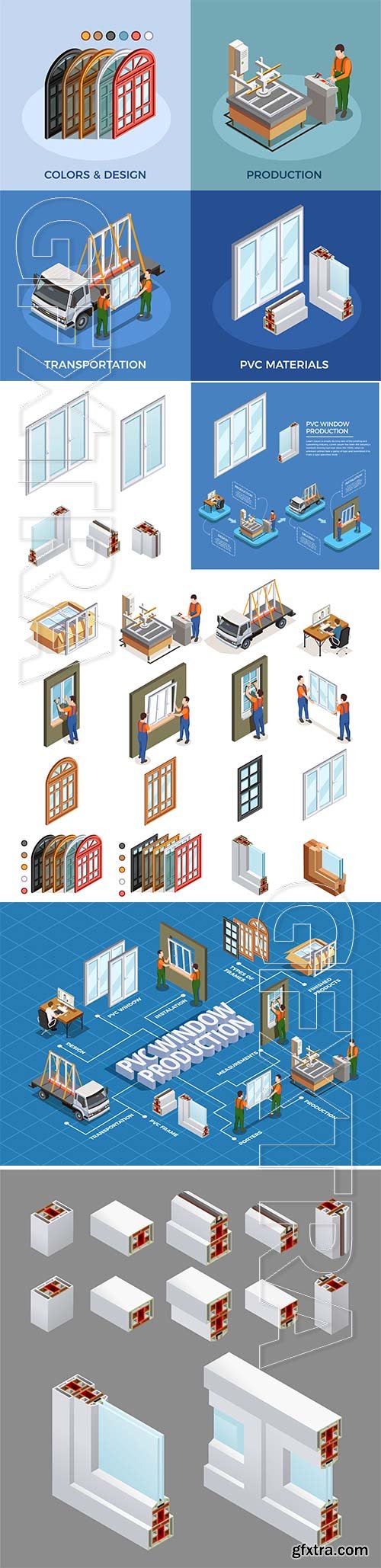 Pvc windows production and transportation