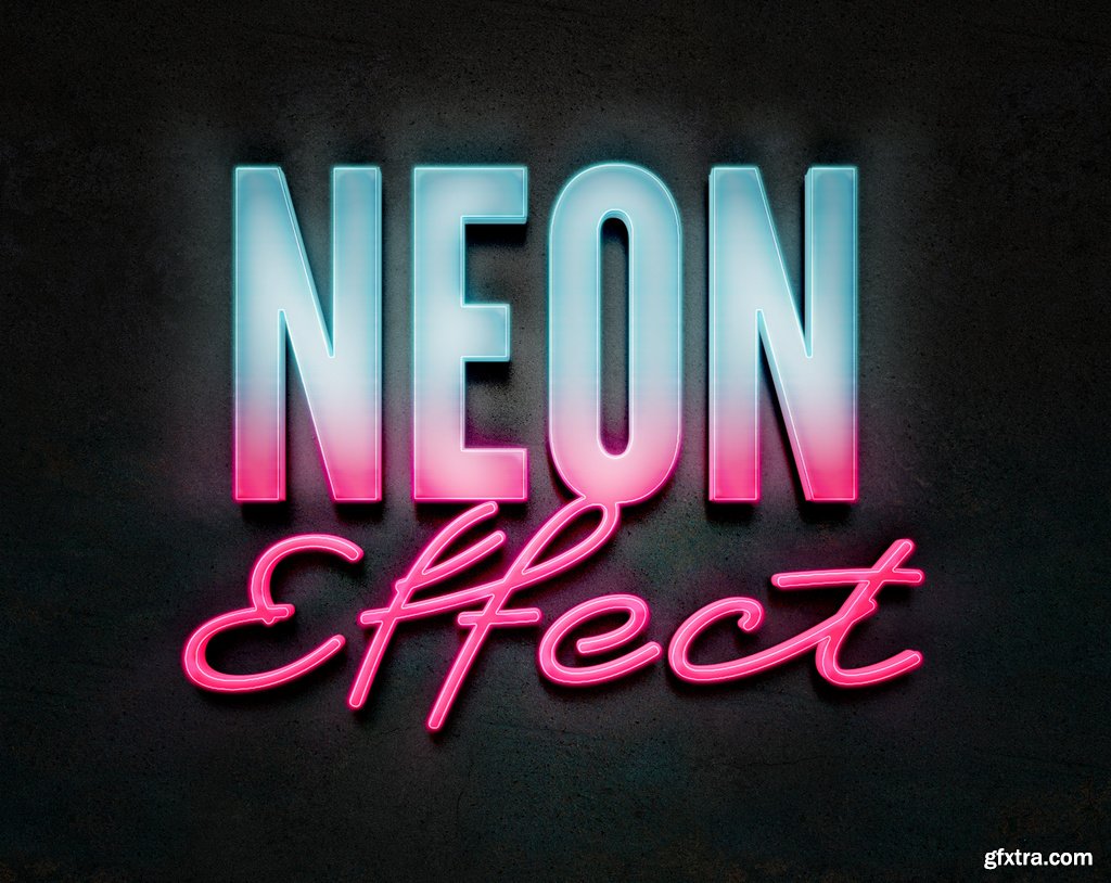 Download Neon 3D Text Effect Style Mockup 341458812 » GFxtra
