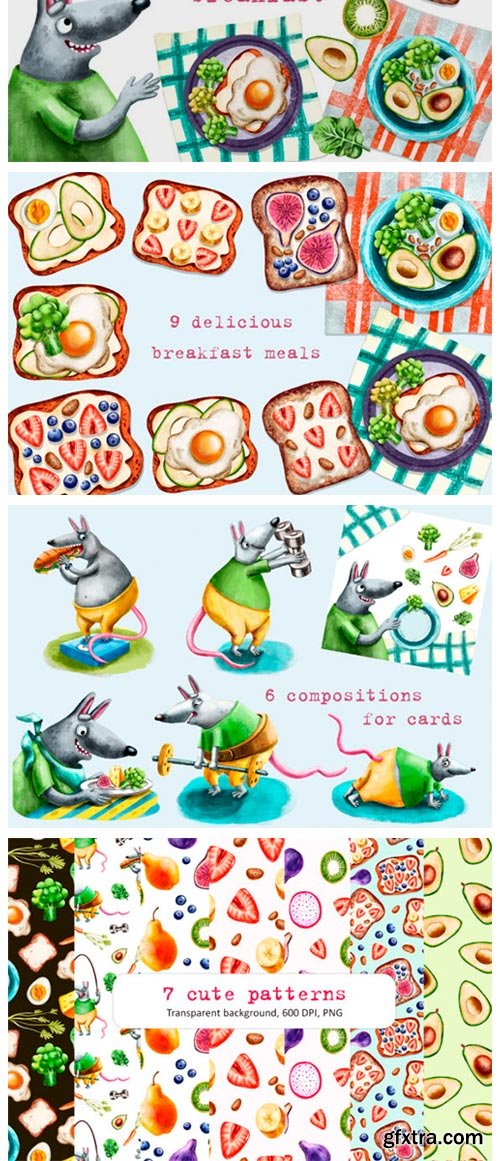 Ideal Morning - Clip Art Set 3927823