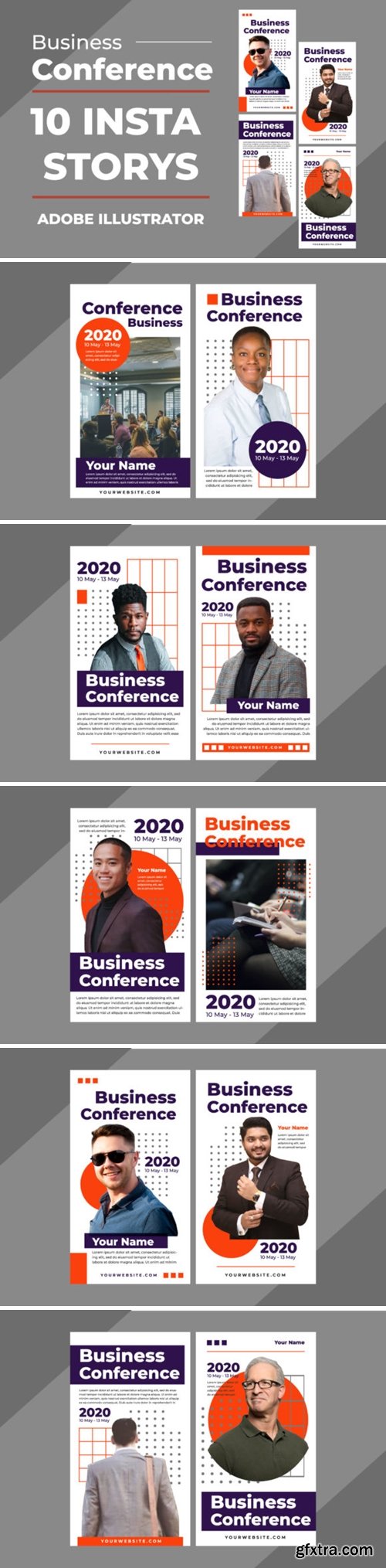 Business Insta Stories Vector Templates 3927702