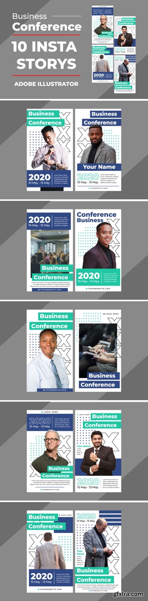 Business Insta Stories Vector Templates 3927663