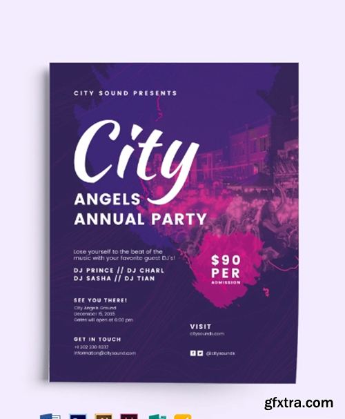 City-Angels-Party-Flyer-Template