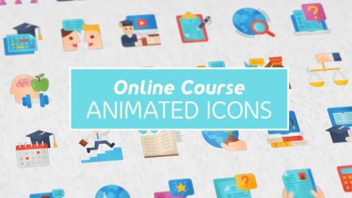 Videohive - Online Course Modern Flat Animated Icons