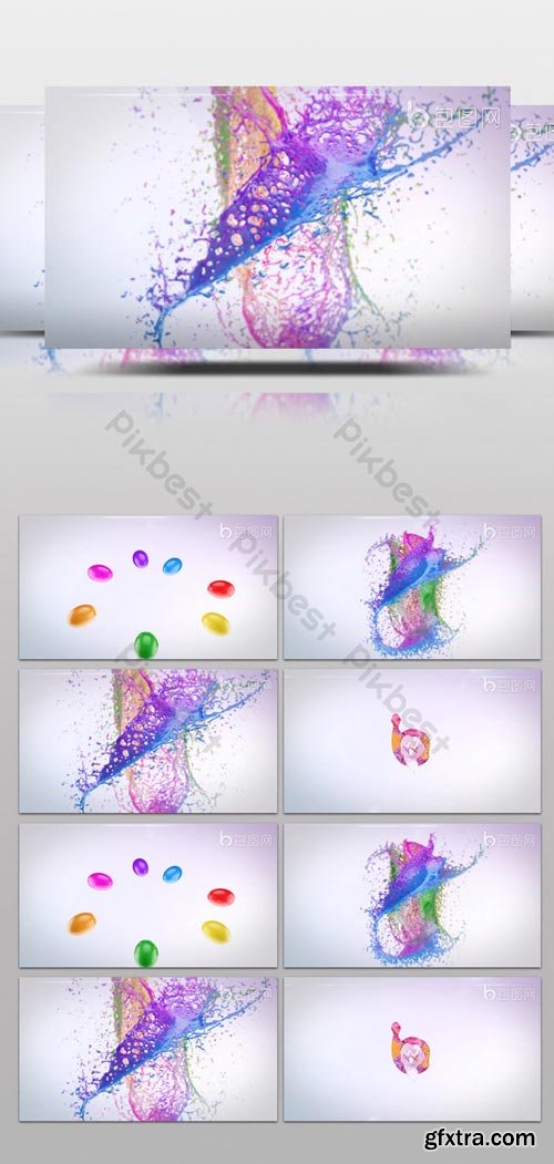 PikBest - Beautiful color art logo interpretation video - 243101