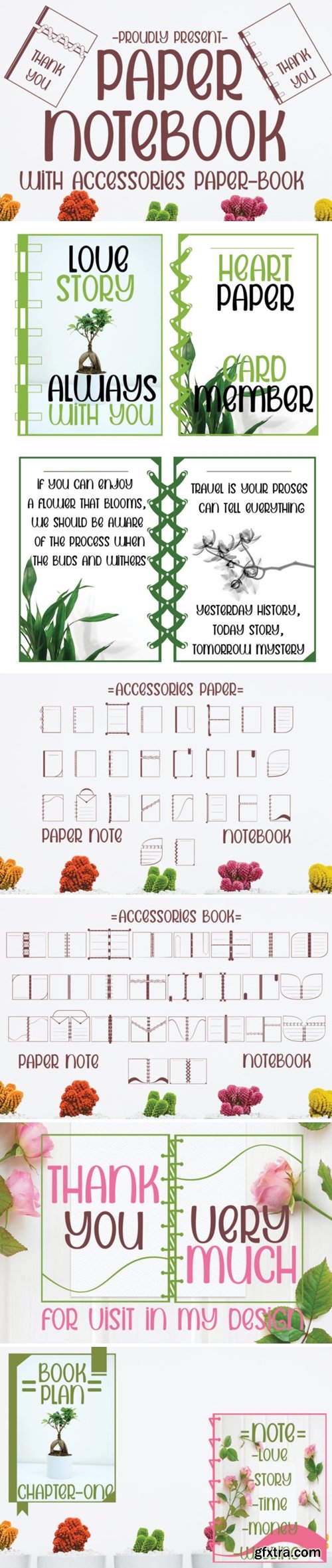 Paper Notebook Font