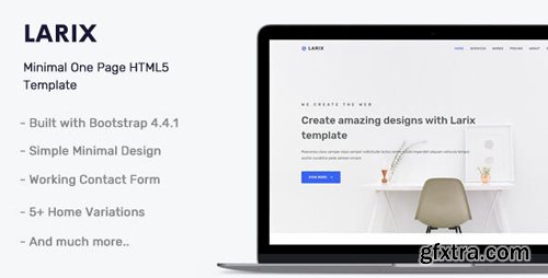 ThemeForest - Larix v1.0.0 - Minimal One Page HTML5 Template - 26450853