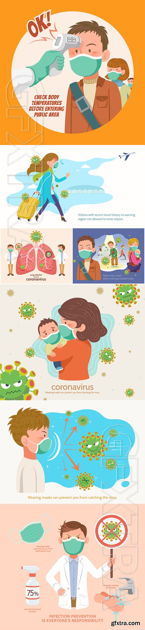 Coronavirus epidemic COVID -19 vector design illustration