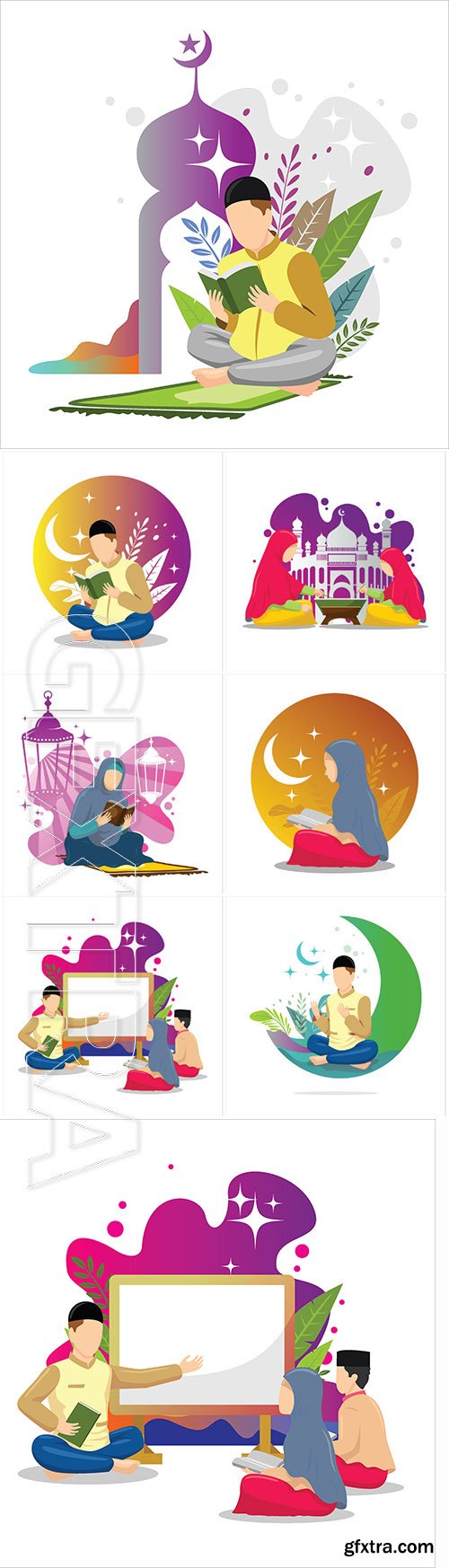 Eid mubarak vector illustration 