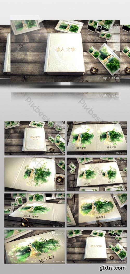 PikBest - Wedding Photo Album Book Album Video AE Templates Flip Particles - 136041