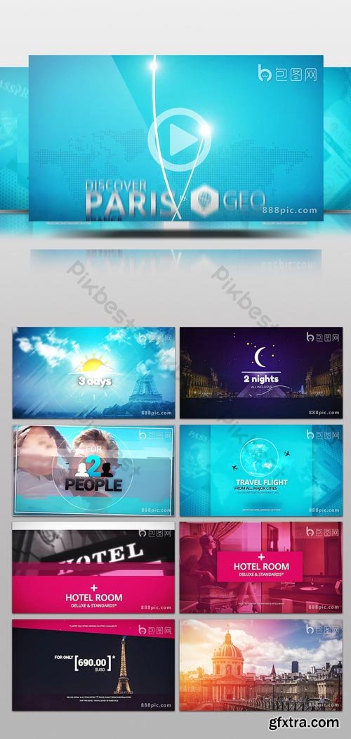 PikBest - Travel agency travel product commercial advertising animation AE template - 138265