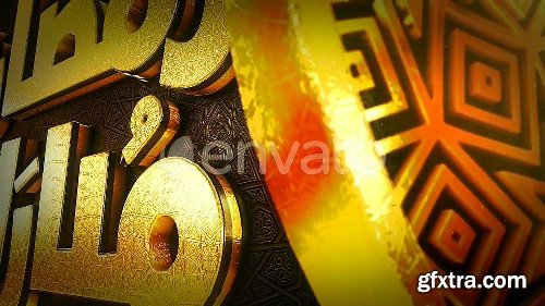 Videohive 3D Ramadan &amp; Eid Golden Greetings 26441299