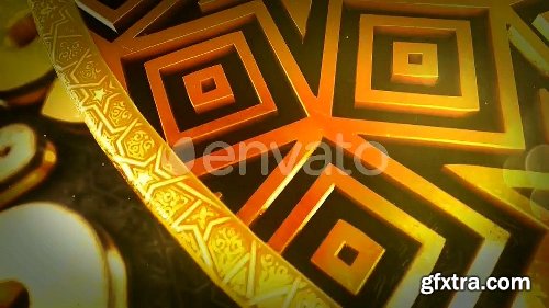 Videohive 3D Ramadan &amp; Eid Golden Greetings 26441299