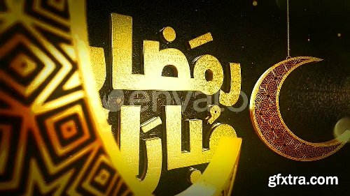 Videohive 3D Ramadan &amp; Eid Golden Greetings 26441299