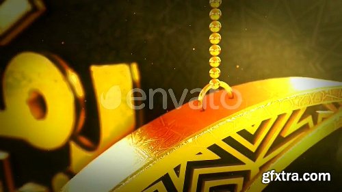 Videohive 3D Ramadan &amp; Eid Golden Greetings 26441299