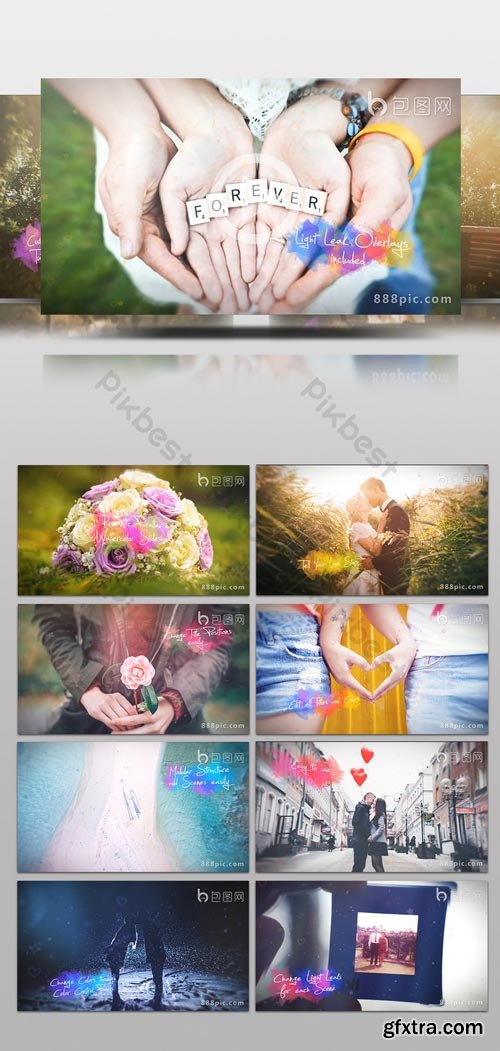 PikBest - Watercolor Animation Transition Particles Graphic Wedding Photo Album AE Template - 126819