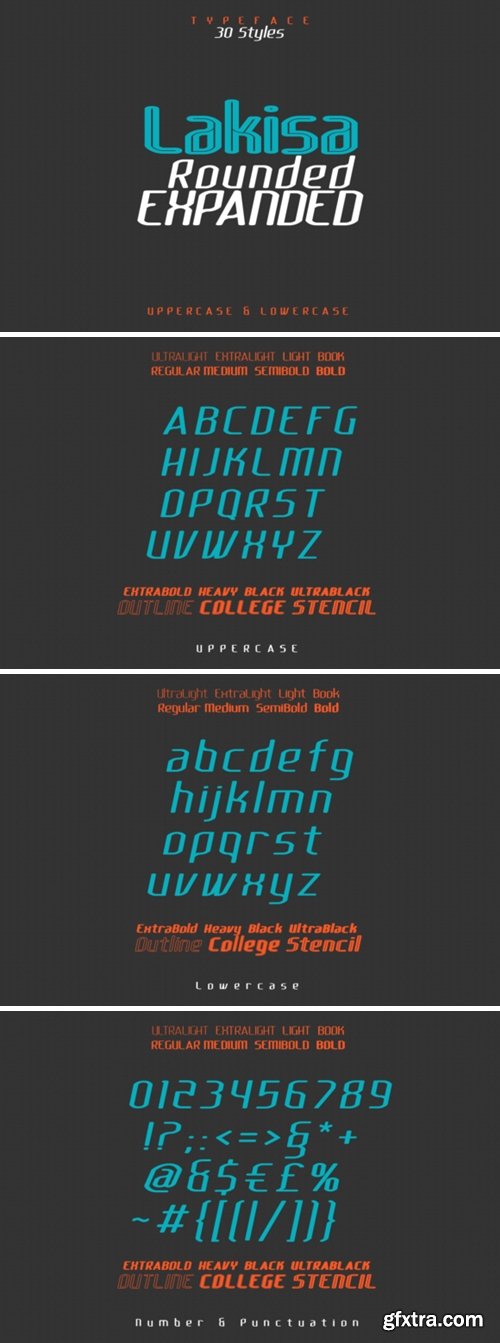 Lakisa Rounded Expanded  Font