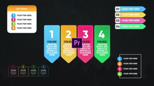 Videohive - Infographic Colorful Lists-Premiere Pro