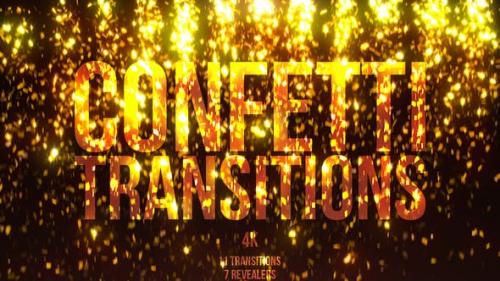 Videohive - Gold Confetti Transitions