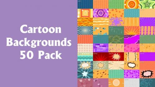 Videohive - Cartoon Backgrounds 50 Pack