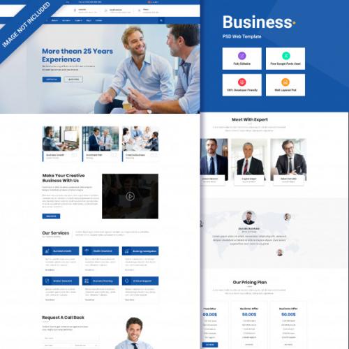 Business Website Template Premium PSD