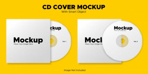 Cd Cover Mockup Premium PSD