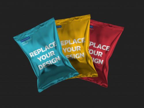 Chip Bag 3d Rendering Design Premium PSD