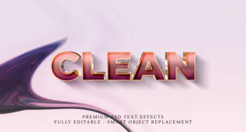 Clean Text Style Effect Premium PSD