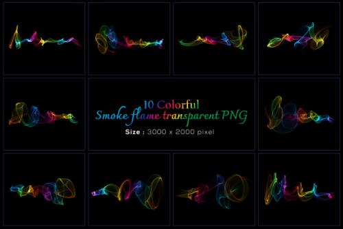 Colorful Smoke Collection Premium PSD