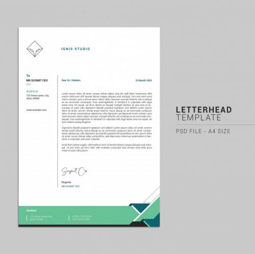 Corporate Letterhead Premium PSD