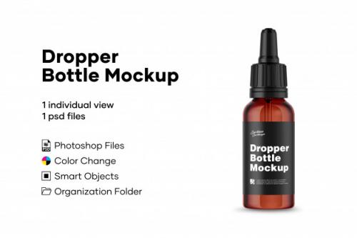 Dropper Bottle Mockup Premium PSD