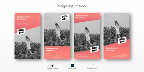 Fashion Instagram Stories Template Set Premium PSD