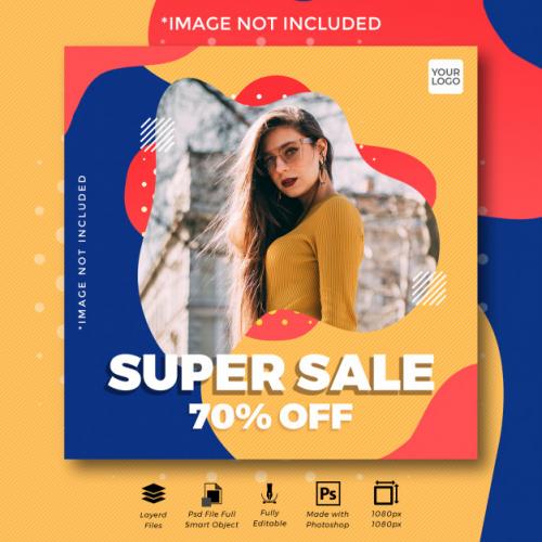 Fashion Sale Social Media Instagram Post. Premium PSD