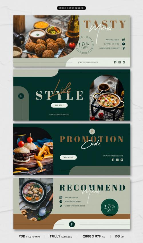 Food Banner Template Collection Premium PSD