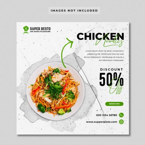 Food Menu Promotion Social Media Post Premium PSD