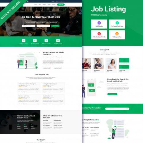 Job Listing Web Template Premium PSD