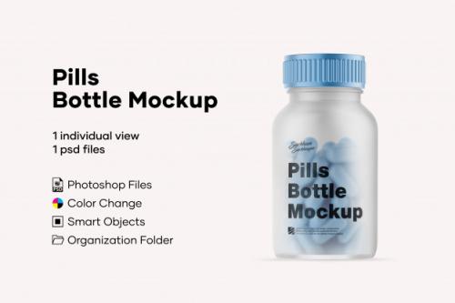 Pills Bottle Mockup Premium PSD